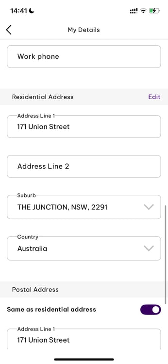 EH Personal Details