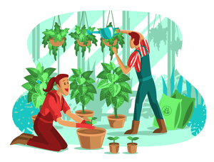 Woman in the horticulture industry 