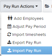 Importing a Pay Run 1