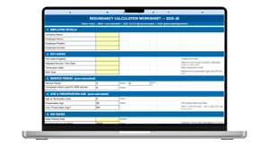 redundancy calculator mockup