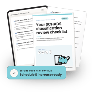 SCHADS checklist mock-up