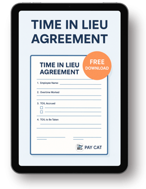 TOIL / TIL Agreement template