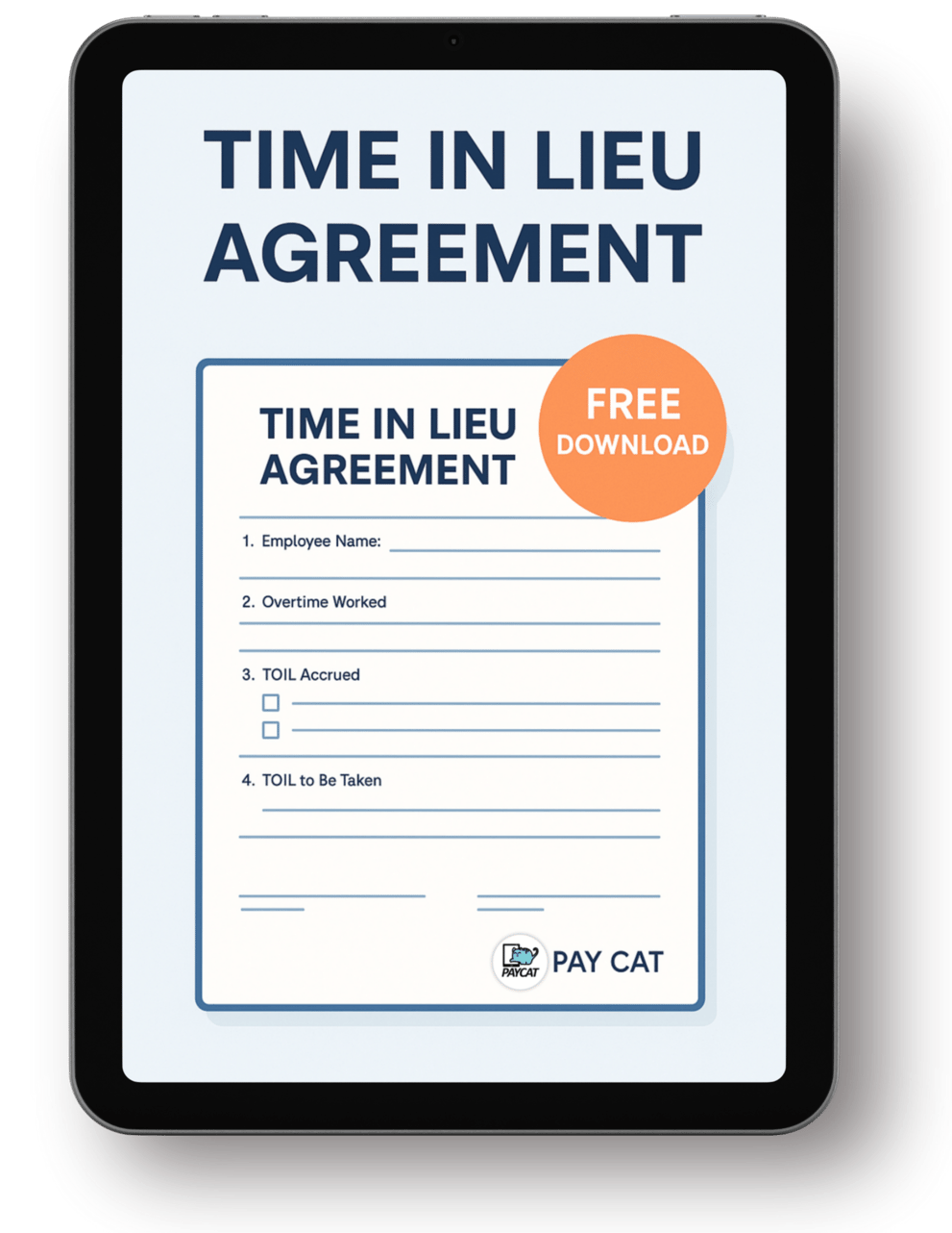 TOIL Agreement Template