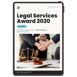 The Legal Services Award mockup