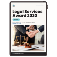 The Legal Services Award mockup