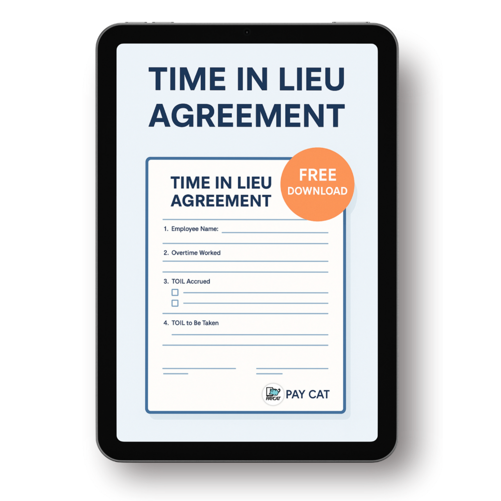 1000x1000 Time in Lieu TOIL Agreement Template