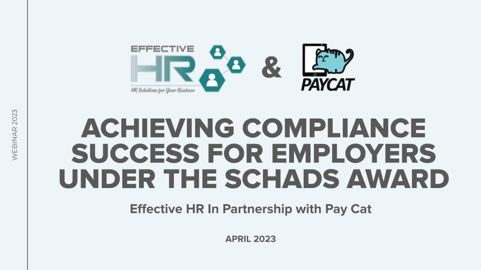 Effective HR x Pay Cat
