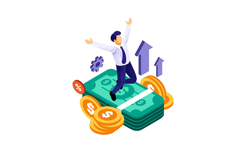 Isometric-Businessman-Successful-Financial-Illustration