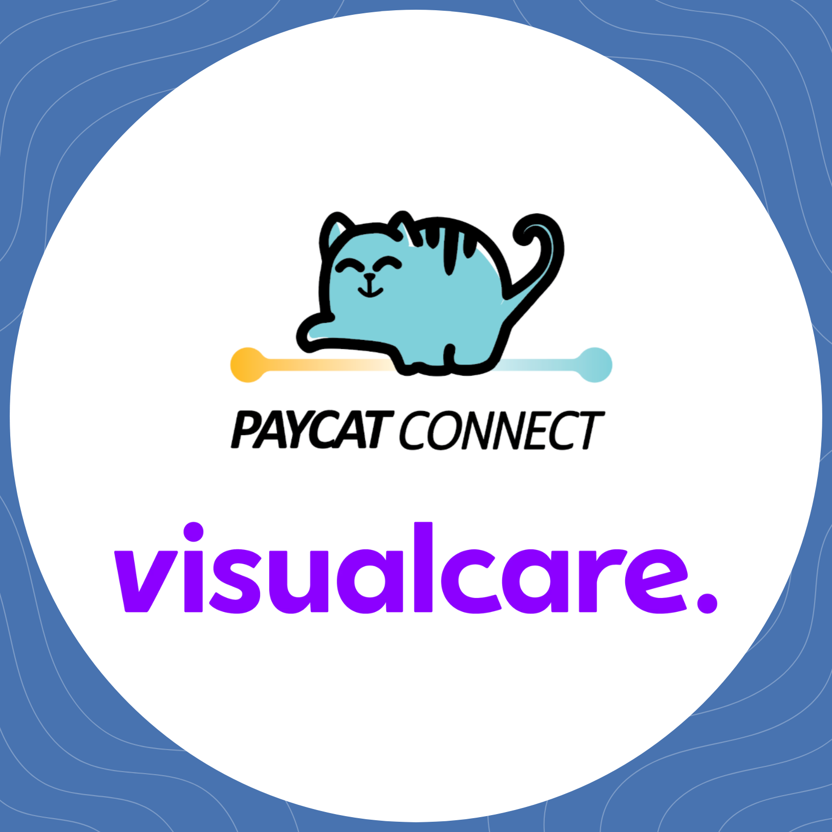 PCC & Visualcare logos blue background