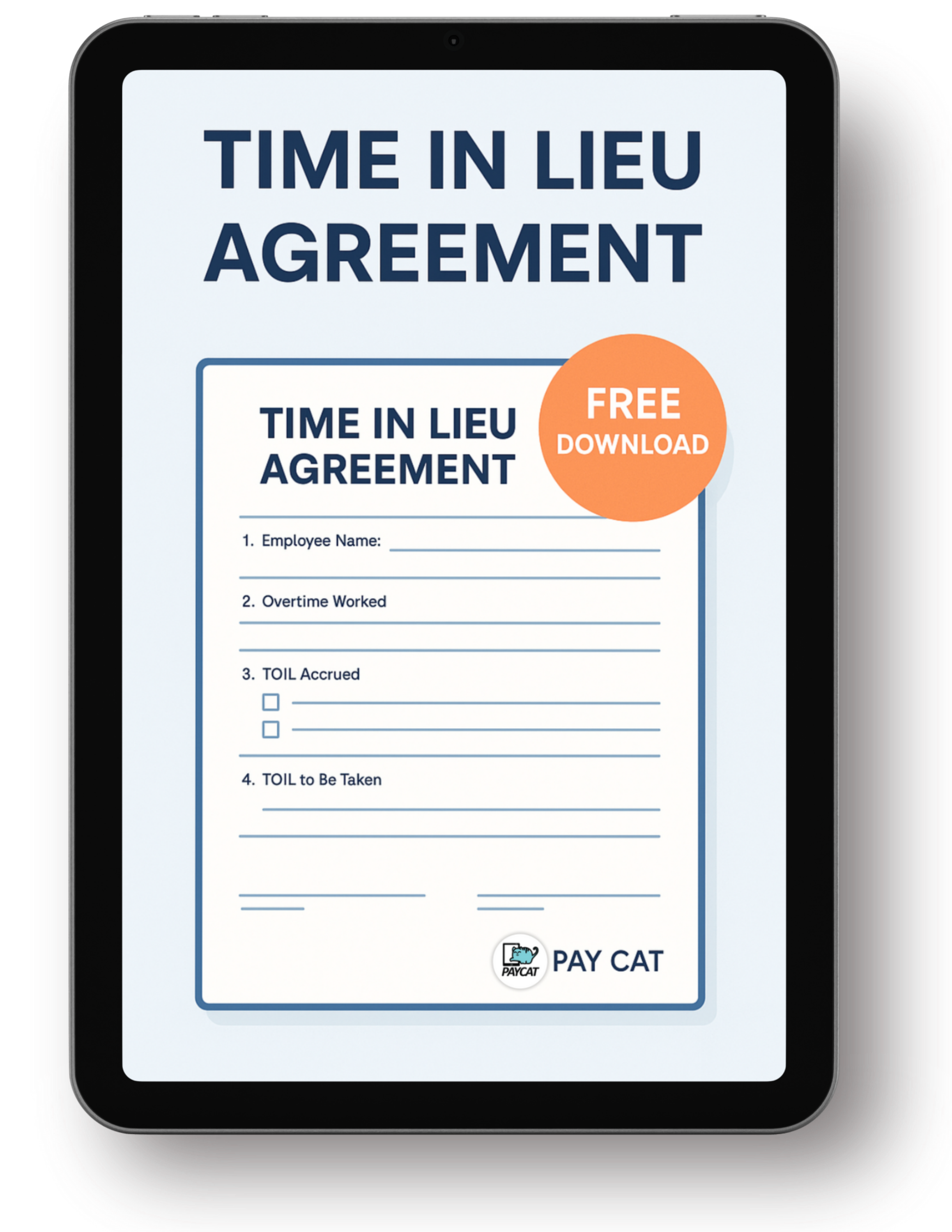 TOIL / TIL Agreement template